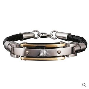 Men’s Daniel Steiger leather bracelet
